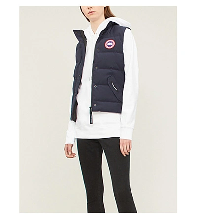 Shop Canada Goose Freestyle Sleeveless Shell-down Gilet In Elderberry