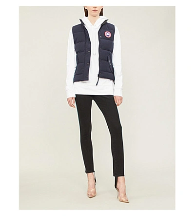 Shop Canada Goose Freestyle Sleeveless Shell-down Gilet In Elderberry