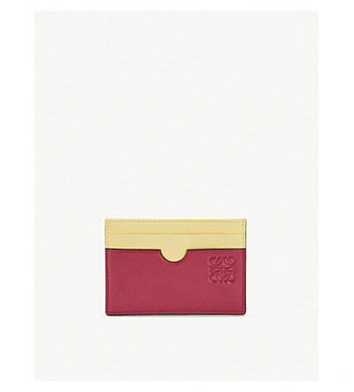 Shop Loewe Colour Block Leather Cardholder In Multicolor