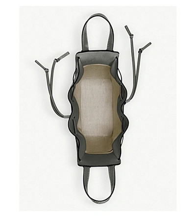 Shop Loewe Hammock Mini Leather Shoulder Bag In Gunmetal