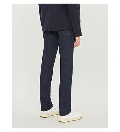 Shop 7 For All Mankind Standard Straight Cashmere Jeans In Dark Blue