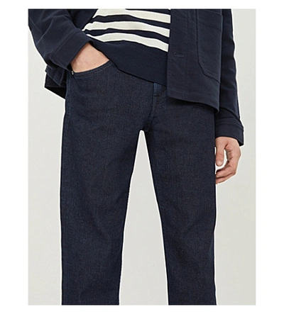 Shop 7 For All Mankind Standard Straight Cashmere Jeans In Dark Blue