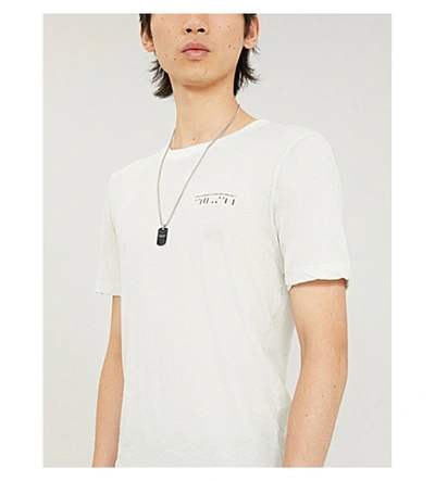 Shop Ben Taverniti Unravel Project Logo-print Cotton-jersey T-shirt In Light Grey