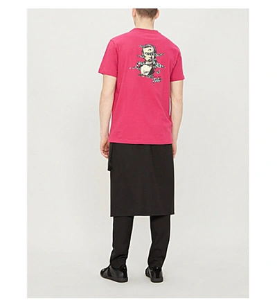 Shop Maharishi Graphic-print Cotton-jersey T-shirt In Infrared