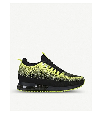 Shop Mallet Tech Runner Knit Trainers In Yellow
