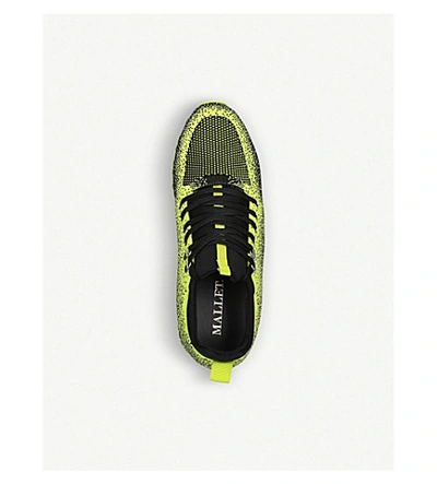 Shop Mallet Tech Runner Knit Trainers In Yellow