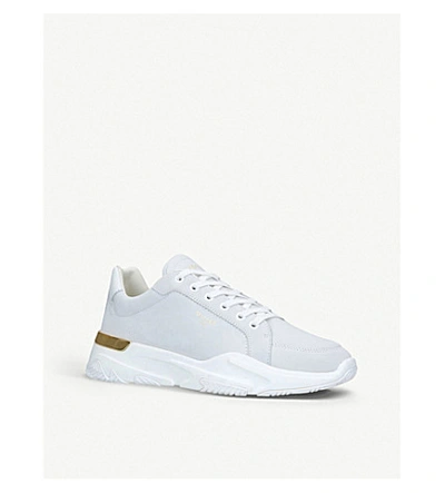 Shop Mallet Lurus Suede Trainers In White