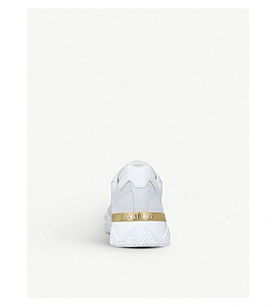 Shop Mallet Lurus Suede Trainers In White