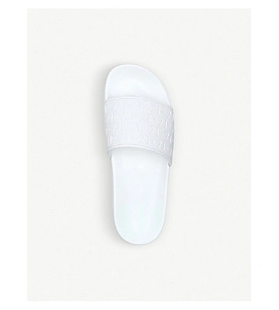 Shop Mallet Logo-embossed Rubber Sliders In White