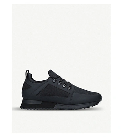 Shop Mallet Hiker Leather And Neoprene Trainers In Black/comb