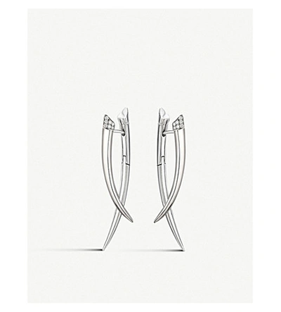 Shaun Leane Crossover Sterling-silver And 0.11ct White-diamond Drop Earrings