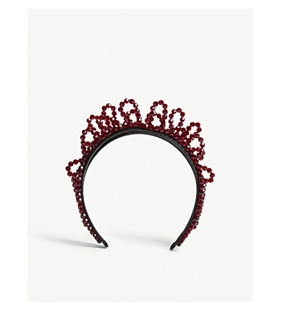 Shop Simone Rocha Wiggle Crown In Blood Red