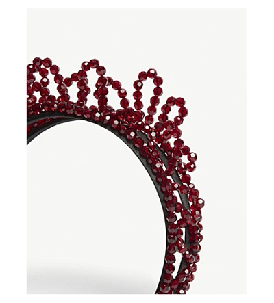 Shop Simone Rocha Wiggle Crown In Blood Red