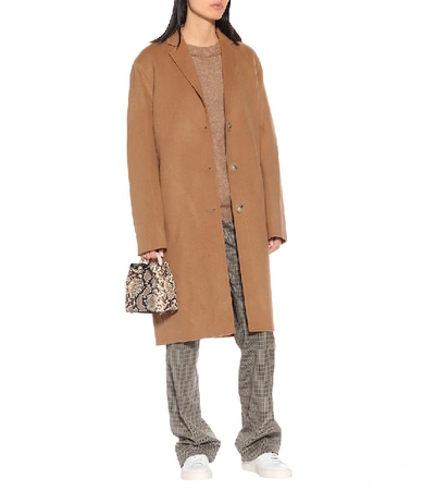 Shop Acne Studios Wool Overcoat In Brown