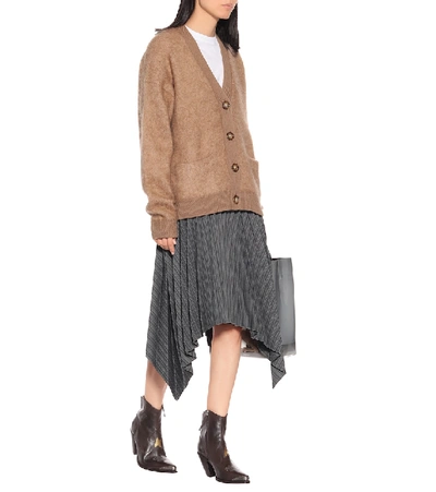 Shop Acne Studios Wool-blend Cardigan In Brown