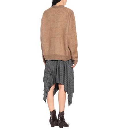 Shop Acne Studios Wool-blend Cardigan In Brown