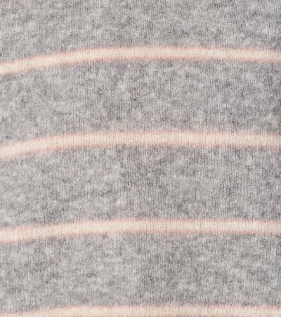 Shop Acne Studios Striped Wool-blend Sweater In Grey