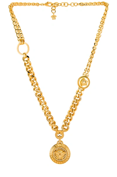 Shop Versace Necklace In Gold