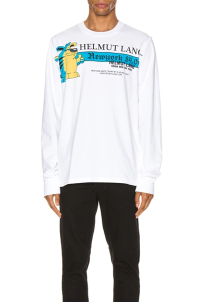 Shop Helmut Lang Pz Radio Standard Tee In White In Chalk White