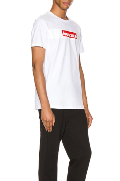 Shop Moncler Maglia Tee In White
