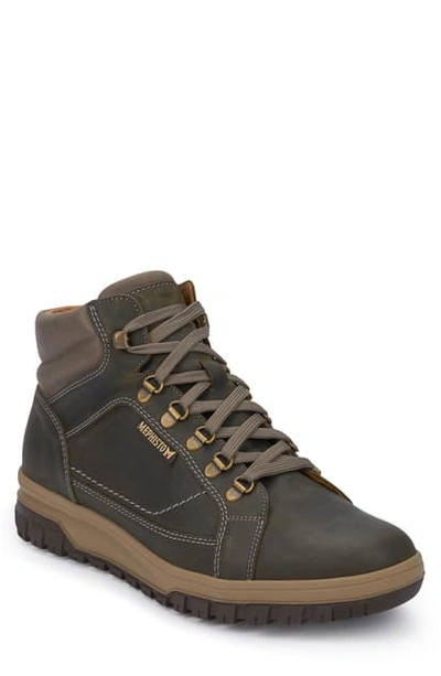 Shop Mephisto Pitt Mid Lace-up Boot In Loden/ Pewter Leather