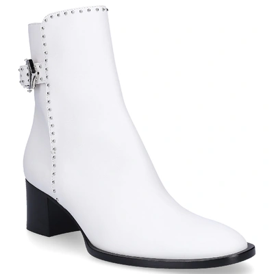 Shop Givenchy Ankle Boots Be601d40 Calfskin Logo Rivets White