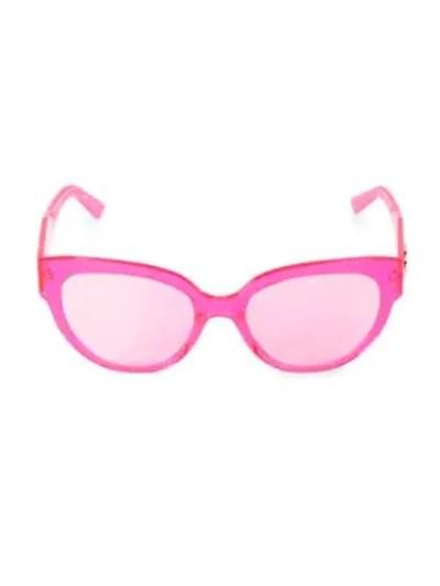 Shop Balenciaga 55mm Neon Cat Eye Sunglasses In Pink