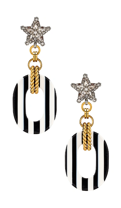 Shop Elizabeth Cole Henri Earrings In Black & White