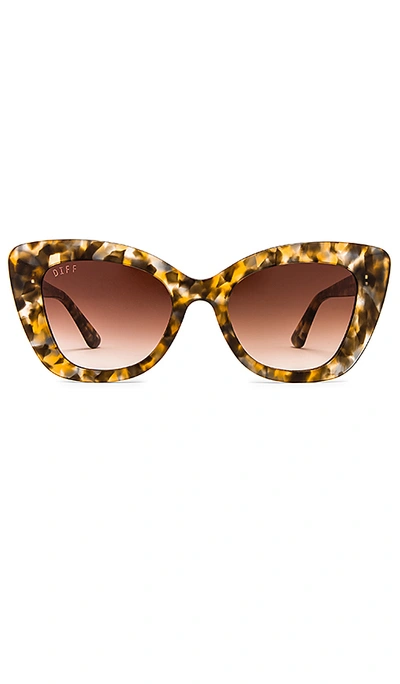 Diff Eyewear Raven Sunglasses In Brown. In Sea Turtle Tortoise & Brown ...