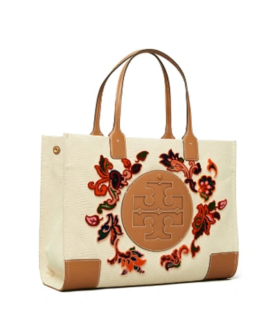 Shop Tory Burch Ella Fil Coupe Tote In Ivory Mountain Paisley