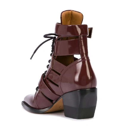 Shop Chloé Red Rylee Ankle Boots
