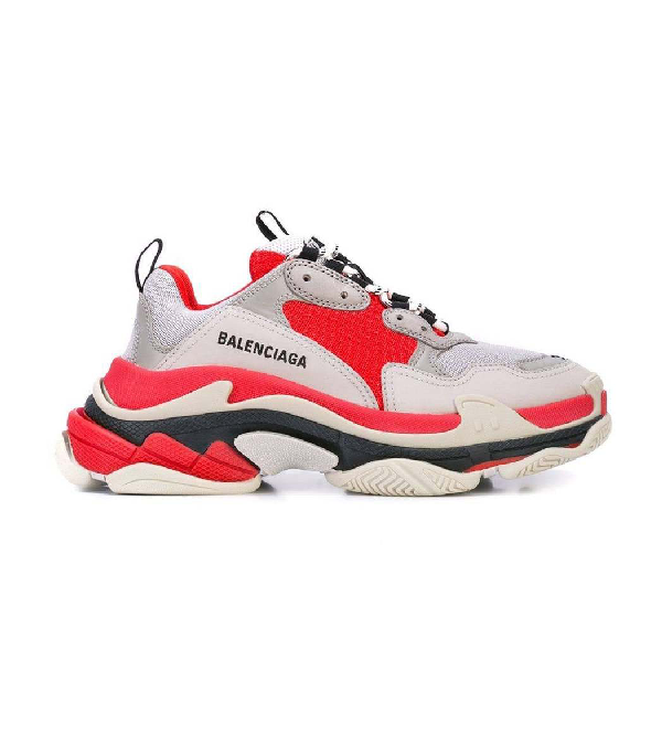 balenciaga triple s womens red
