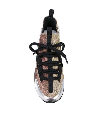 Shop Pierre Hardy Metallic Trek Comet Color-block Sneakers