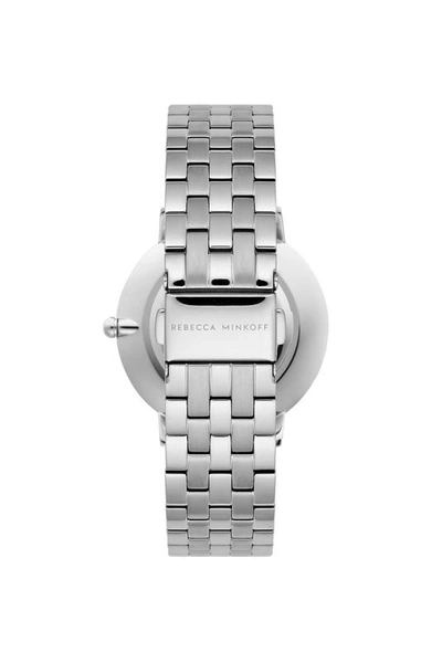 Shop Rebecca Minkoff Major Silver Tone Bracelet Watch, 35mm