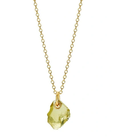 Shop Monica Vinader X Caroline Issa Gold Vermeil Lemon Quartz Pendant Necklace