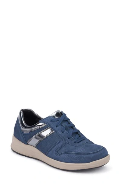 Shop Mephisto Rebeca Sneaker In Jeans Blue Leather