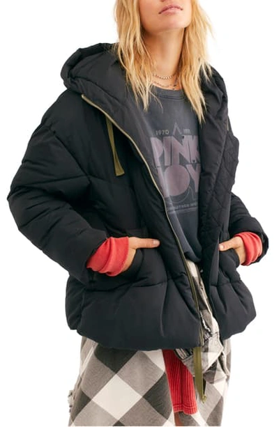 Free people hailey puffer black clearance