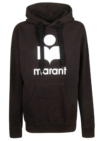 Shop Isabel Marant Logo Print Hoodie In Black