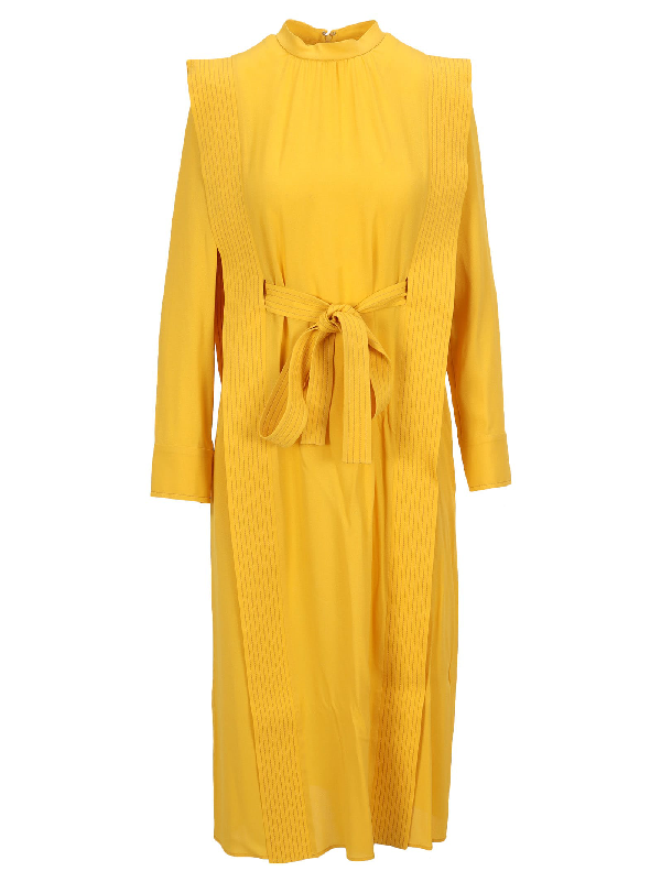 Stella Mccartney Long Dress In Calendula Yellow | ModeSens