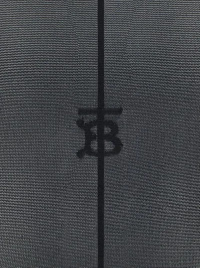 Shop Burberry Monogram Motif Seamed Tights In Black