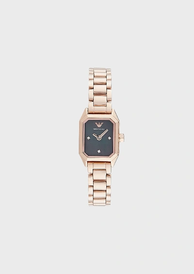 Shop Emporio Armani Steel Strap Watches - Item 50234765 In Rose Gold