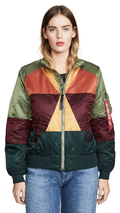 Shop Alpha Industries Mosaic Flight Jacket In Multi Color