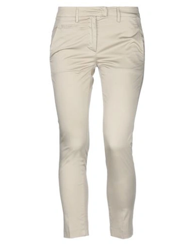 Shop Dondup Woman Pants Beige Size 28 Cotton, Elastane