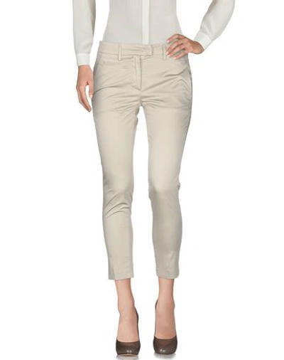 Shop Dondup Woman Pants Beige Size 28 Cotton, Elastane