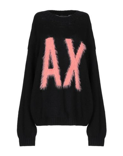 Shop Armani Exchange Woman Sweater Black Size S Polyamide, Cotton, Wool, Alpaca Wool