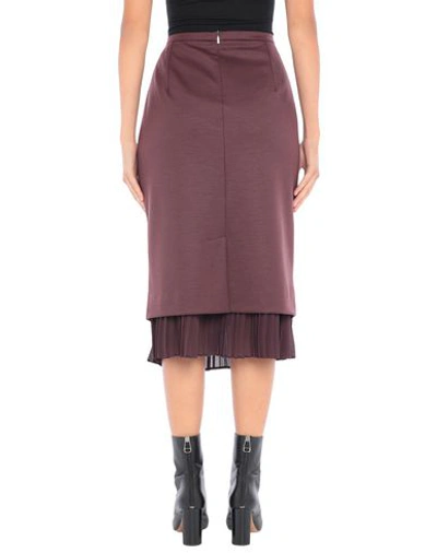 Shop Max Mara Knee Length Skirt In Deep Purple