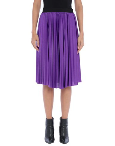 Shop Pinko Knee Length Skirt In Purple