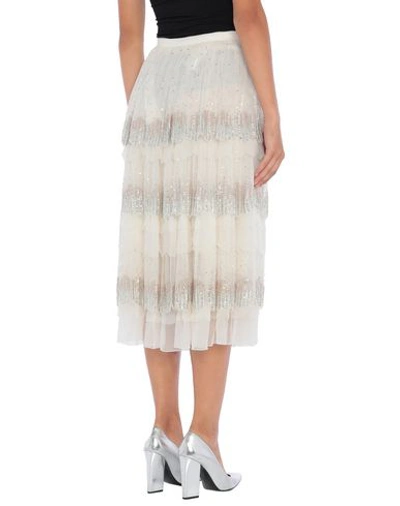 Shop Rochas Midi Skirts In Ivory