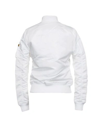 Shop Alpha Industries Bomber In White