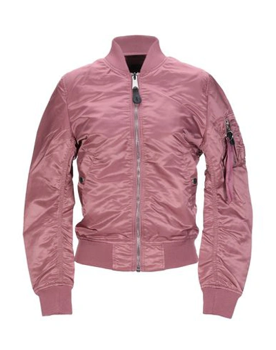 Shop Alpha Industries Bomber In Pastel Pink